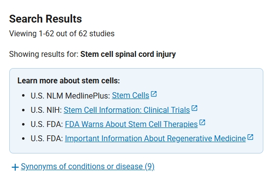 我國(guó)干細(xì)胞治療脊髓損傷的醫(yī)院有哪些？