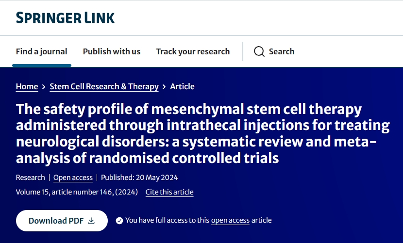 鞘內(nèi)注射干細胞治療神經(jīng)系統(tǒng)疾病的安全性如何？分析多項臨床結(jié)果得知