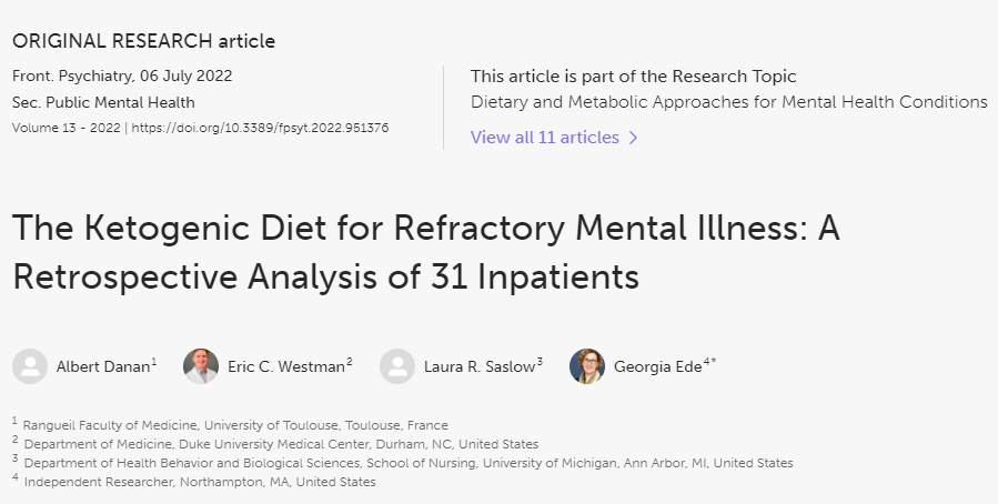 生酮飲食治療難治性精神疾?。?1例住院患者的回顧性分析