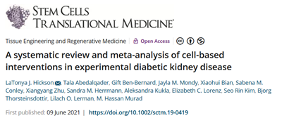 實驗性糖尿病腎病細胞干預的系統評價和薈萃分析 實驗性糖尿病腎病細胞干預的系統評價和薈萃分析
