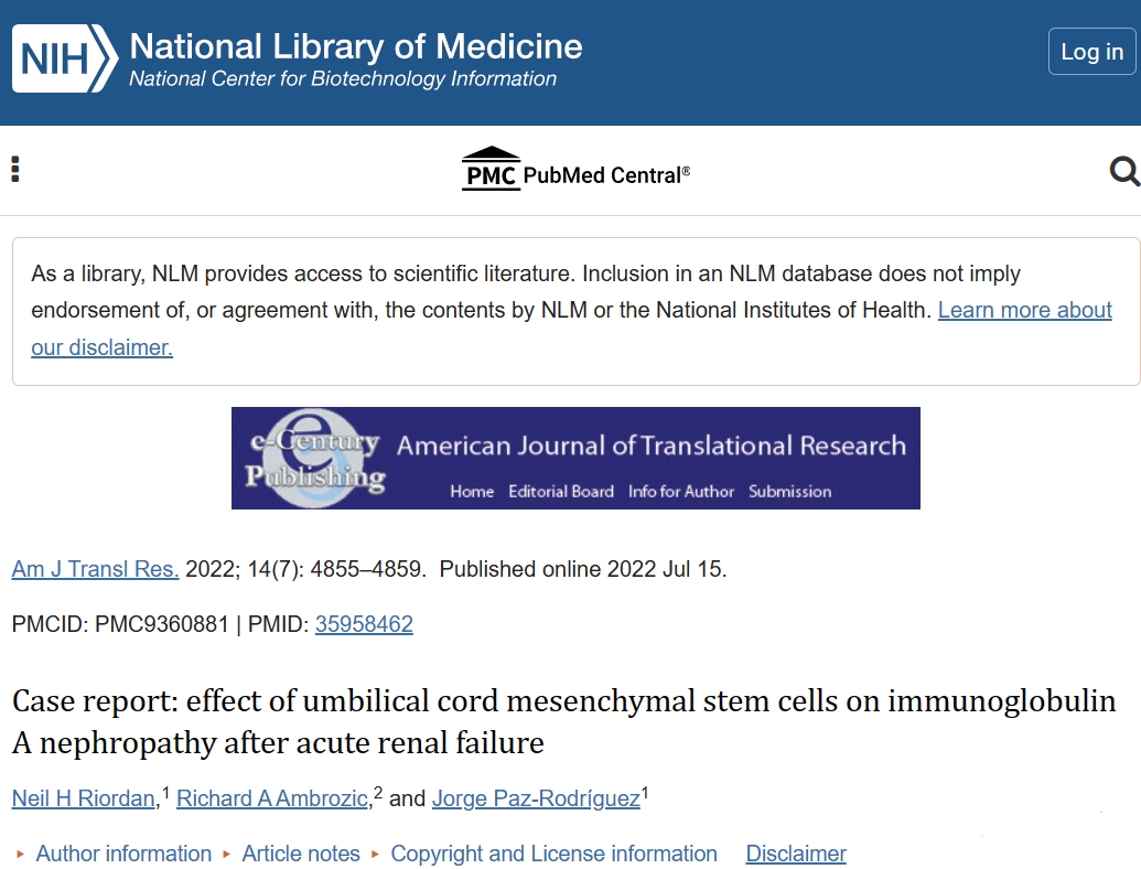 2020年干細胞治療慢性腎病臨床案例 2020年干細胞治療慢性腎病臨床案例