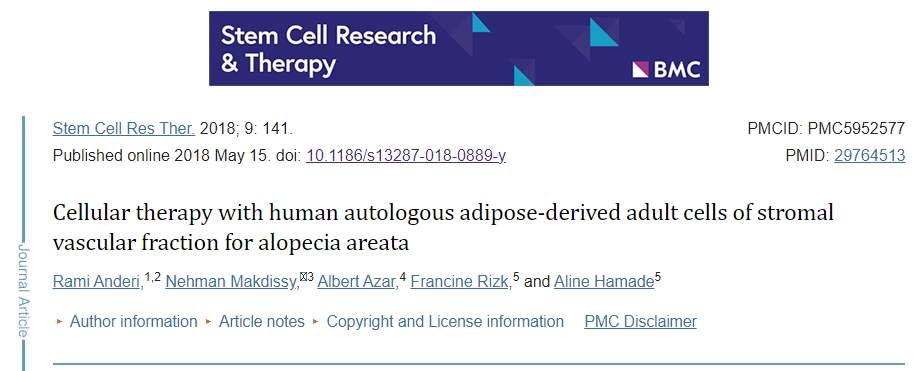 使用人類自體脂肪基質(zhì)血管成分成體細(xì)胞治療斑禿的臨床研究綜述