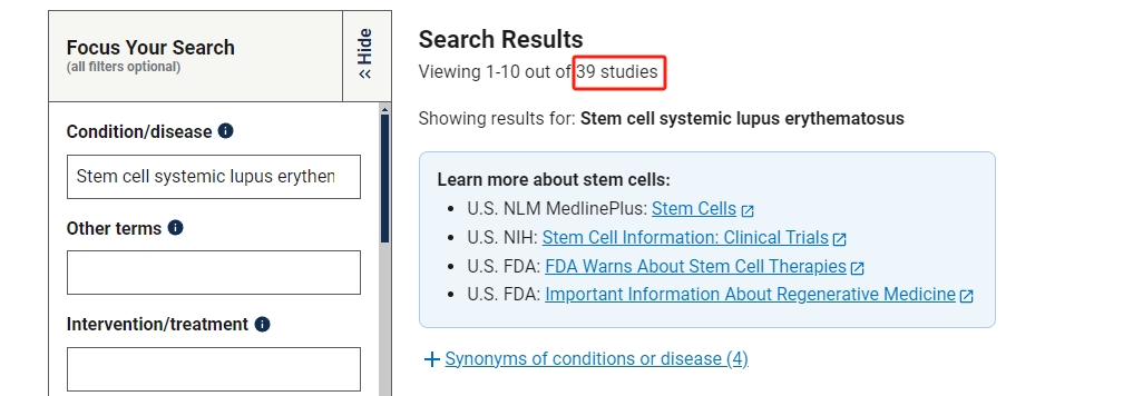 干細胞治療系統(tǒng)性紅斑狼瘡臨床研究項目有39項。其中國內發(fā)布的占據8項。 干細胞治療系統(tǒng)性紅斑狼瘡臨床研究項目有39項。其中國內發(fā)布的占據8項。