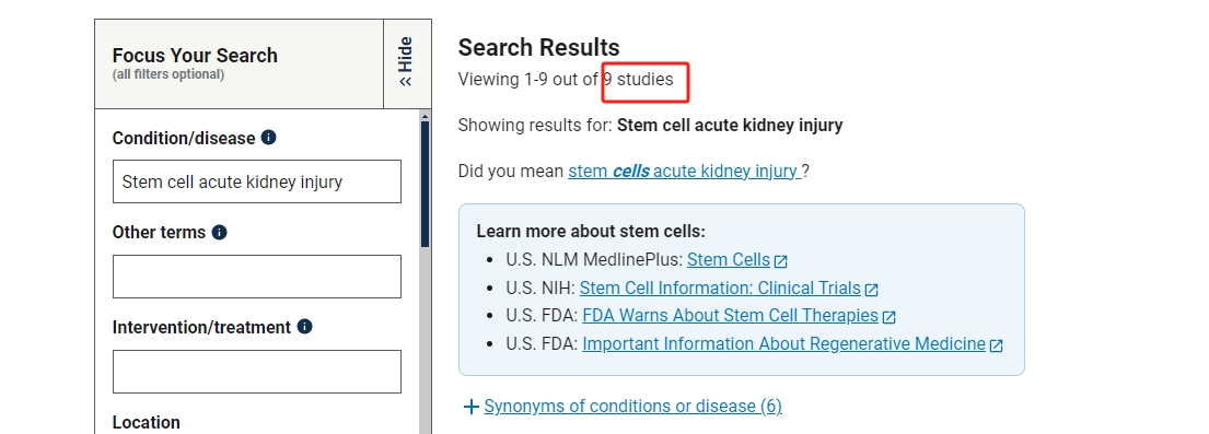干細胞治療急性腎損傷的臨床研究進展 干細胞治療急性腎損傷的臨床研究進展