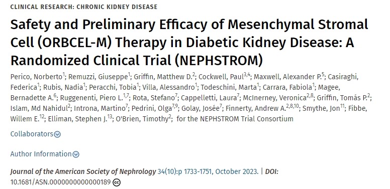 間充質(zhì)基質(zhì)細(xì)胞治療糖尿病腎病的安全性和初步療效