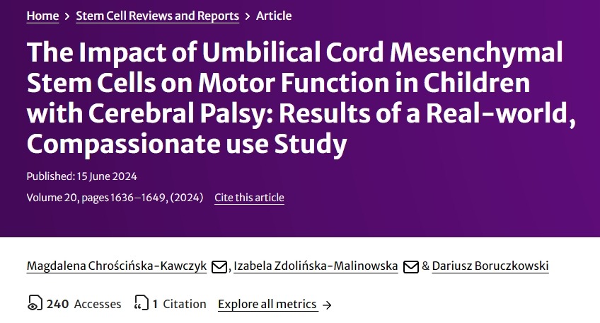 臍帶間充質(zhì)干細(xì)胞對腦癱兒童運動功能的影響 臍帶間充質(zhì)干細(xì)胞對腦癱兒童運動功能的影響