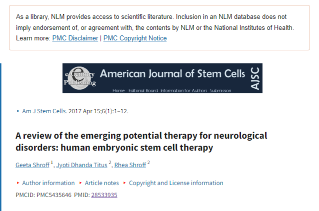 對神經(jīng)系統(tǒng)疾病新興潛在療法的綜述：人類胚胎干細(xì)胞療法