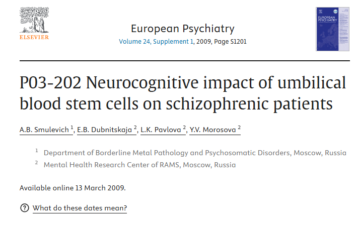 P03-202 臍血干細(xì)胞對(duì)精神分裂癥患者的神經(jīng)認(rèn)知影響 P03-202 臍血干細(xì)胞對(duì)精神分裂癥患者的神經(jīng)認(rèn)知影響