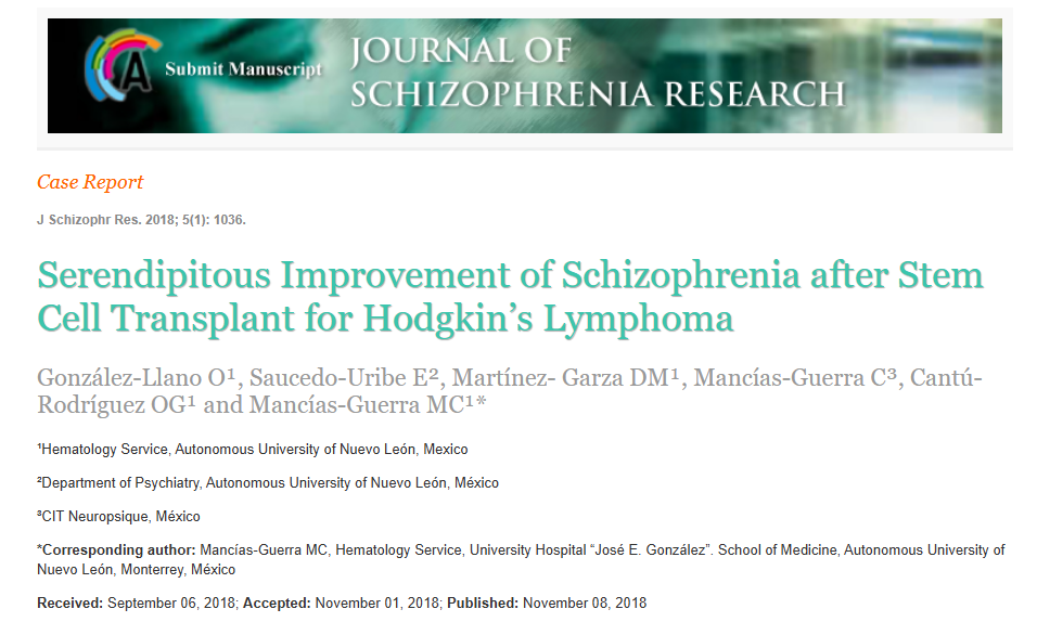 霍奇金淋巴瘤干細(xì)胞移植后精神分裂癥意外改善 霍奇金淋巴瘤干細(xì)胞移植后精神分裂癥意外改善