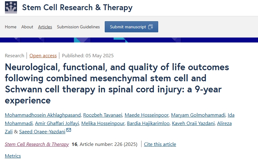 間充質干細胞和許旺細胞聯合療法治療脊髓損傷后的神經、功能和生活質量：9年經驗