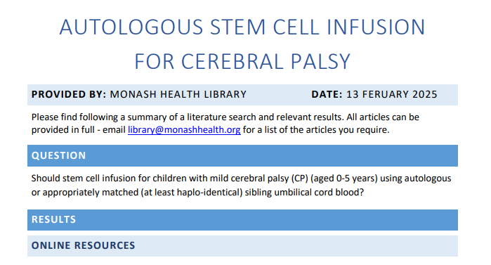 自體干細胞輸注用于治療腦癱 自體干細胞輸注用于治療腦癱