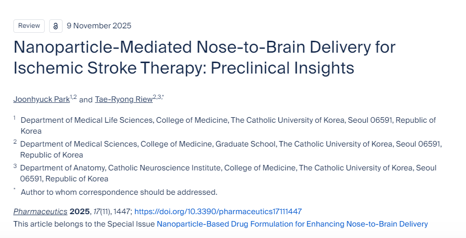 納米顆粒介導(dǎo)的鼻腦給藥治療缺血性卒中：臨床前研究進(jìn)展