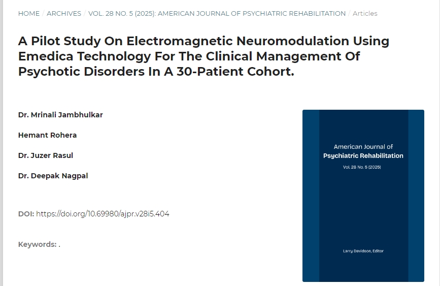 使用Emedica技術對30名患者進行精神病臨床管理的電磁神經調節的初步研究