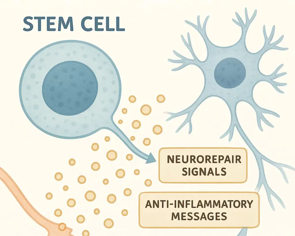 MSCs可能不會直接“修復”神經(jīng),但通過影響周圍環(huán)境,它們可以幫助改善神經(jīng)代謝和功能。 MSCs可能不會直接“修復”神經(jīng),但通過影響周圍環(huán)境,它們可以幫助改善神經(jīng)代謝和功能。
