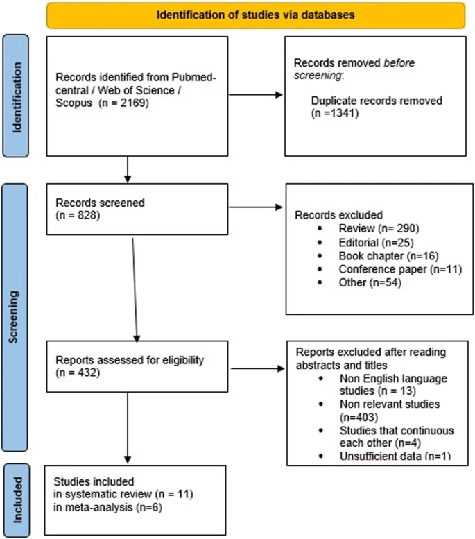 圖1：PRISMA流程圖——納入和排除標(biāo)準(zhǔn)的研究選擇。