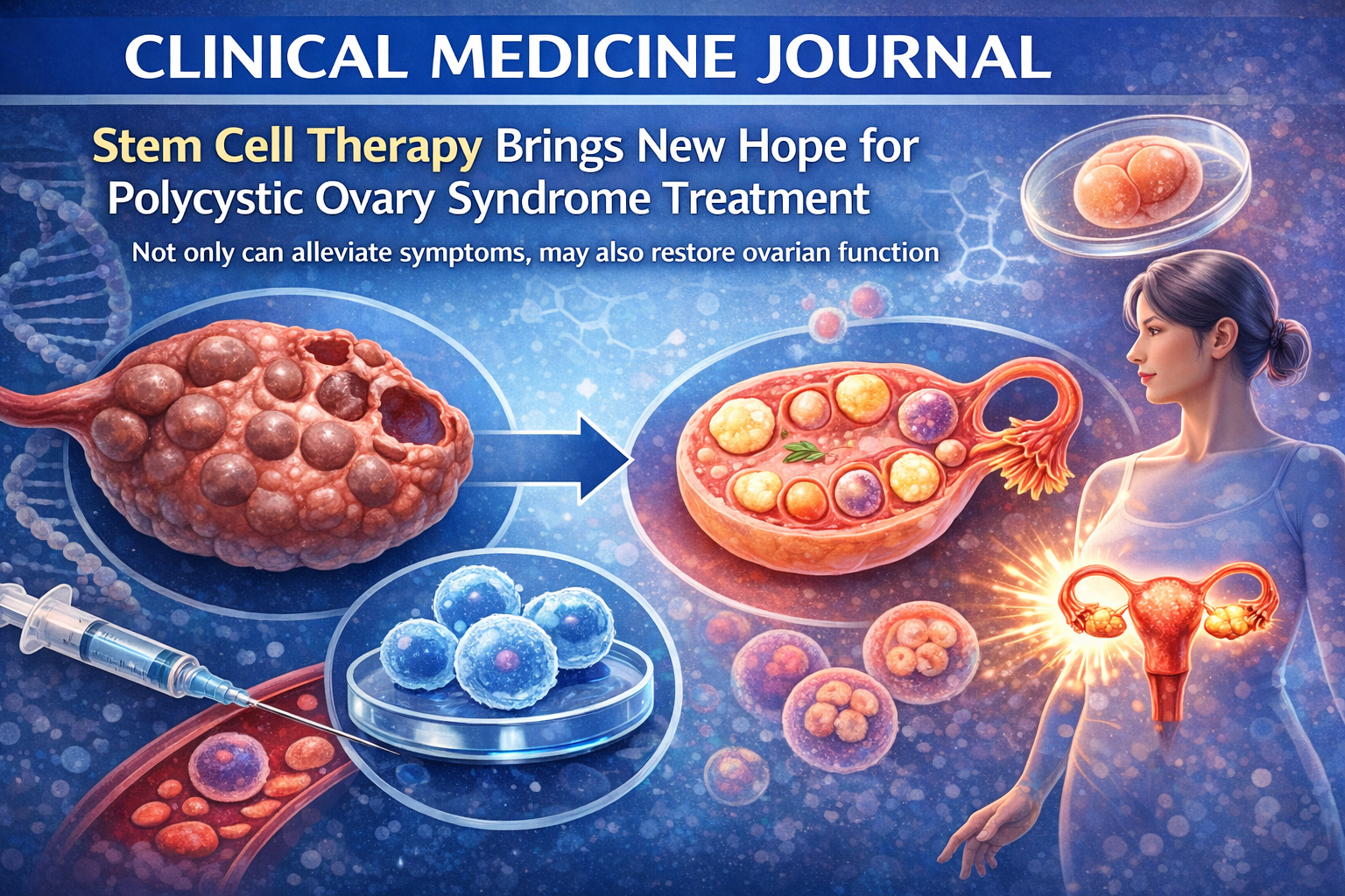 干細胞治療為多囊卵巢綜合征帶來新希望：不僅能緩解癥狀，還能恢復卵巢功能